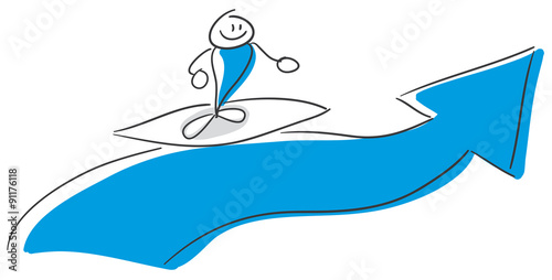 Stick Figure Series Blue