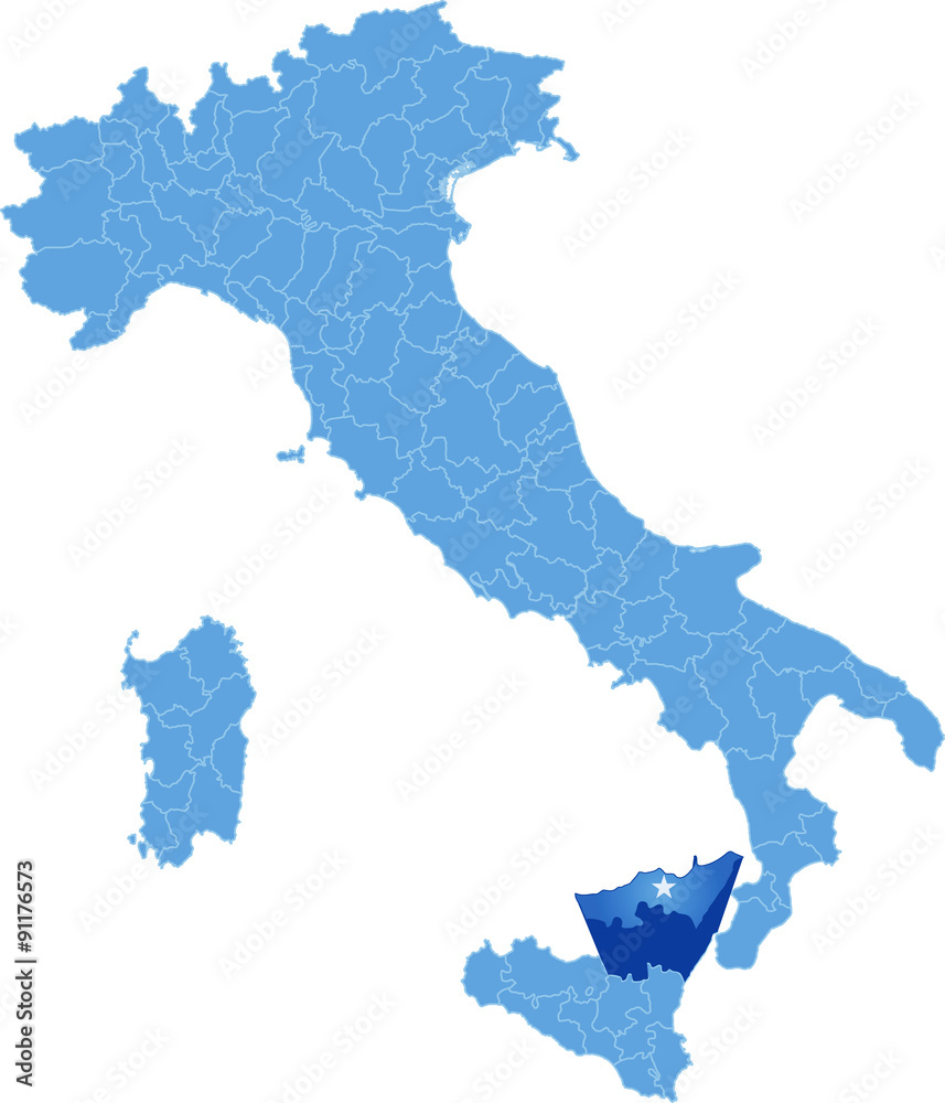 Map of Italy, Messina