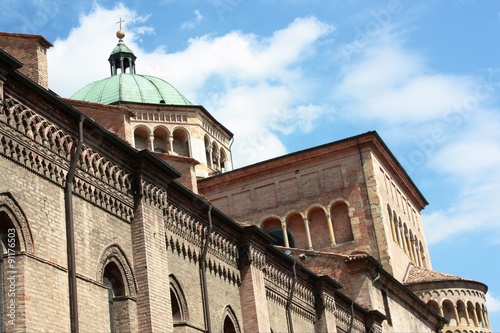 Detail of the Cathedral of Santa Maria Assunta in Strada Duomo in Parma Italy 