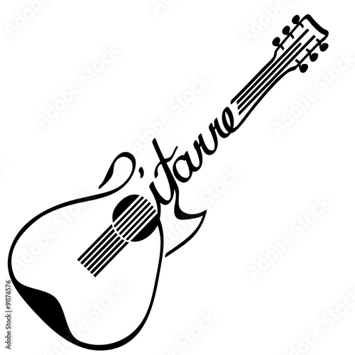 Gitarre als Logotype photo