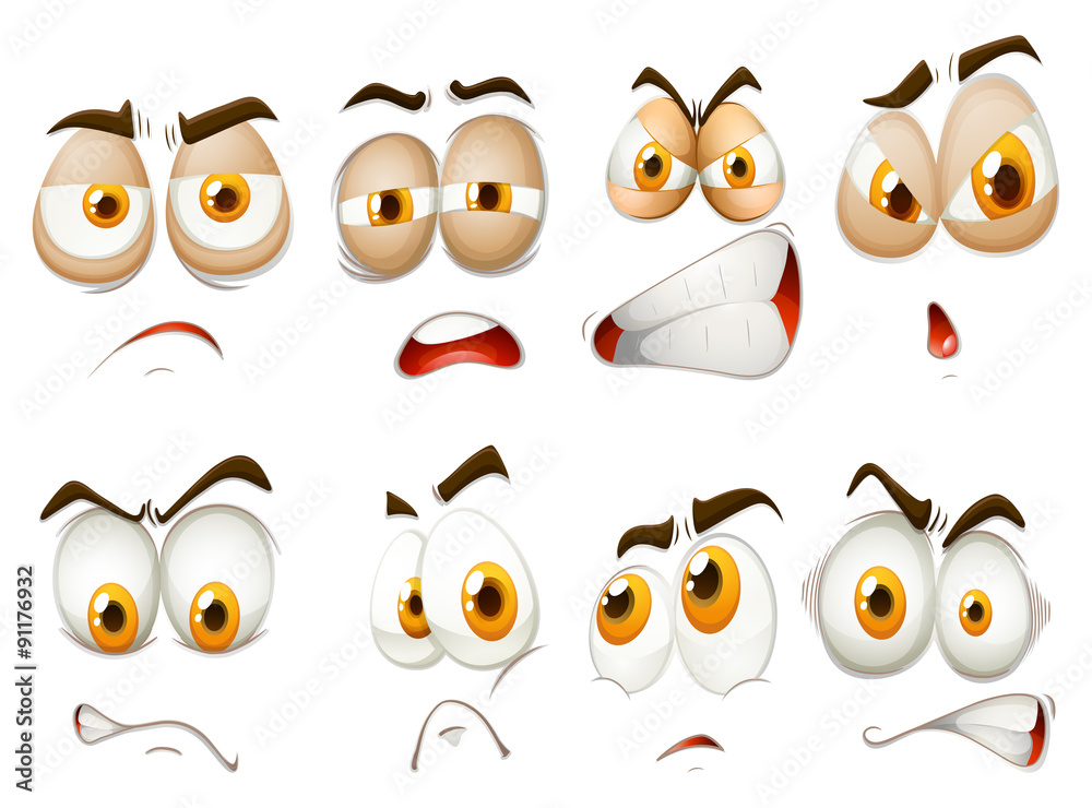Different emotions of facial expression Different emotions of facial expression