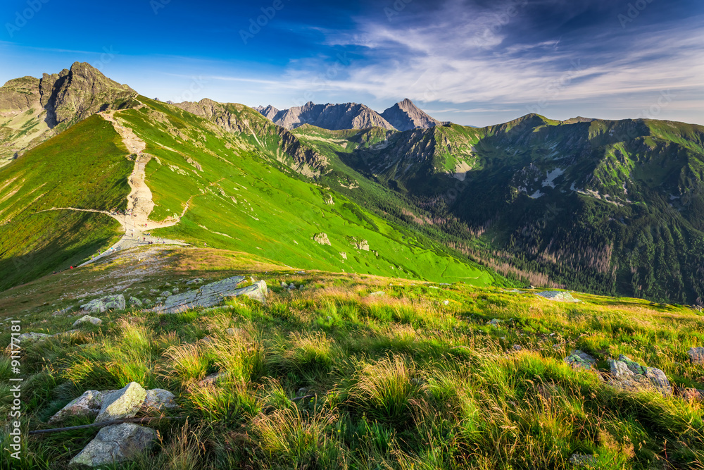 Wonderful sunset in the Tatra Mountains in Poland