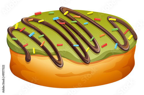 Doughnut with green frosting