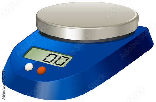 Lab measuring scale with metal plate