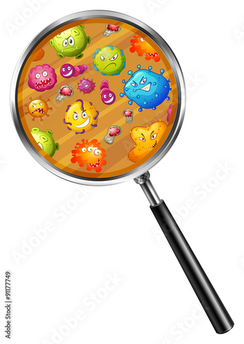 Close up look of germs