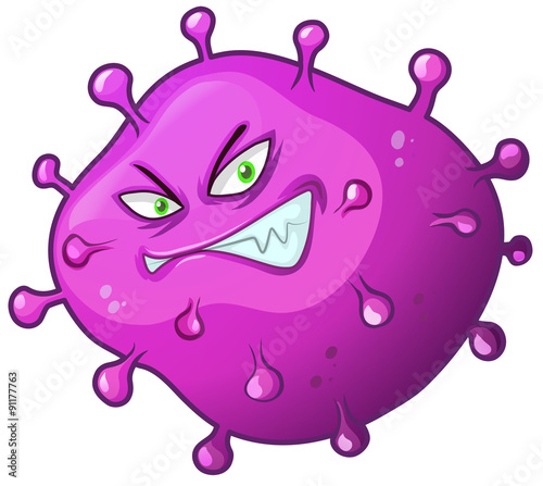 Bacteria with monster face