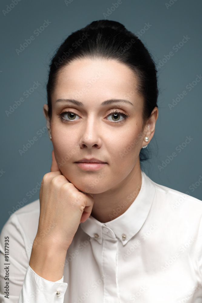 business portrait of brunette business portrait of brunette