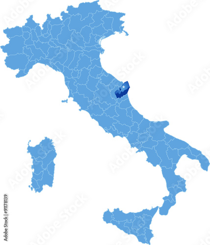 Map of Italy, Fermo