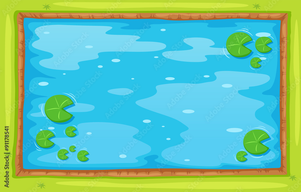 Naklejka premium Small pond from top view