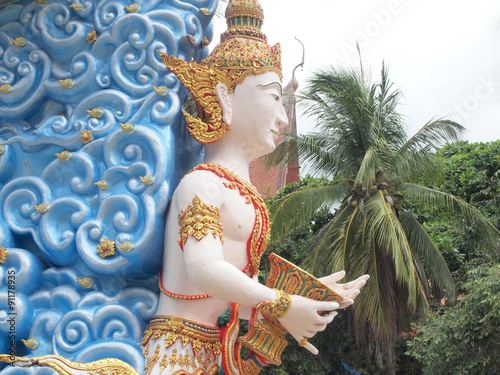 Buddha statues in the Wat Chaichumphon Chanasongkhram photo