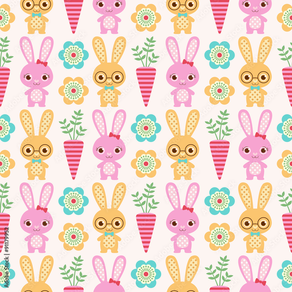 seamless rabbit cartoon background seamless rabbit cartoon background