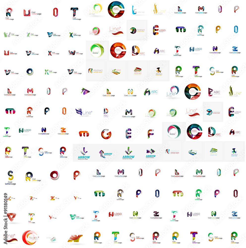 Mega set of letter logos Mega set of letter logos