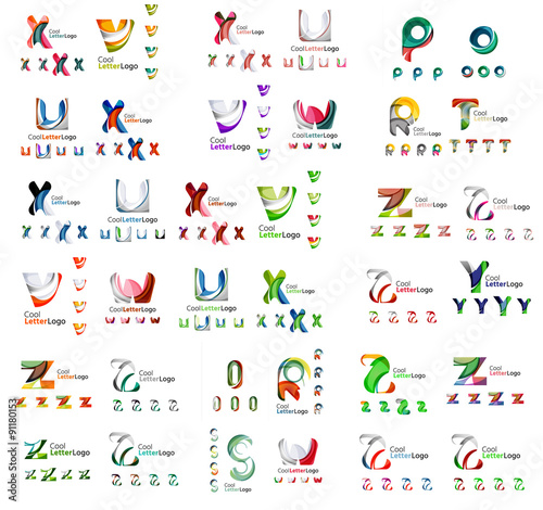 Mega set of letter logos © antishock