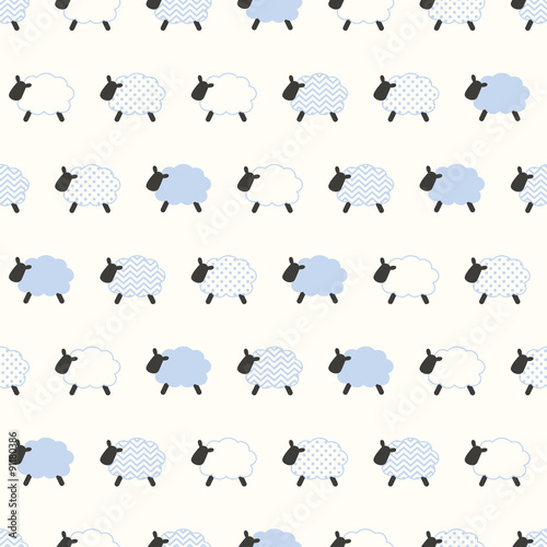 seamless sheep pattern