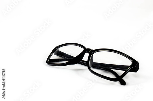 Glasses with white background