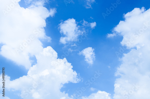 Blue sky and clouds, used as background /Blue sky with clouds/ Blue sky with lots clouds (blue, sky, clouds)