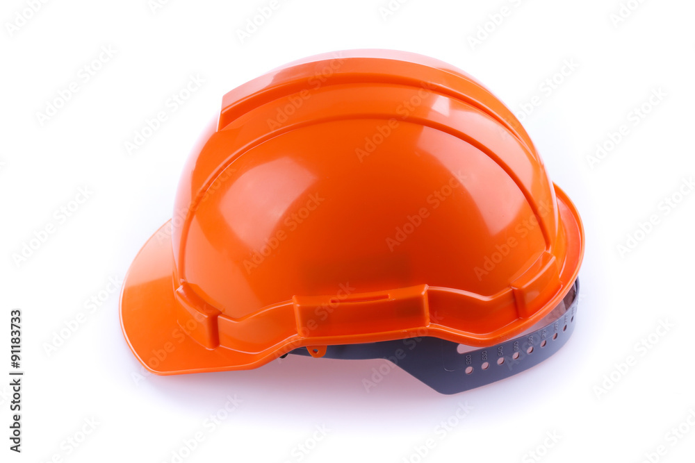 Fototapeta premium orange safety helmet hard hat, tool protect worker