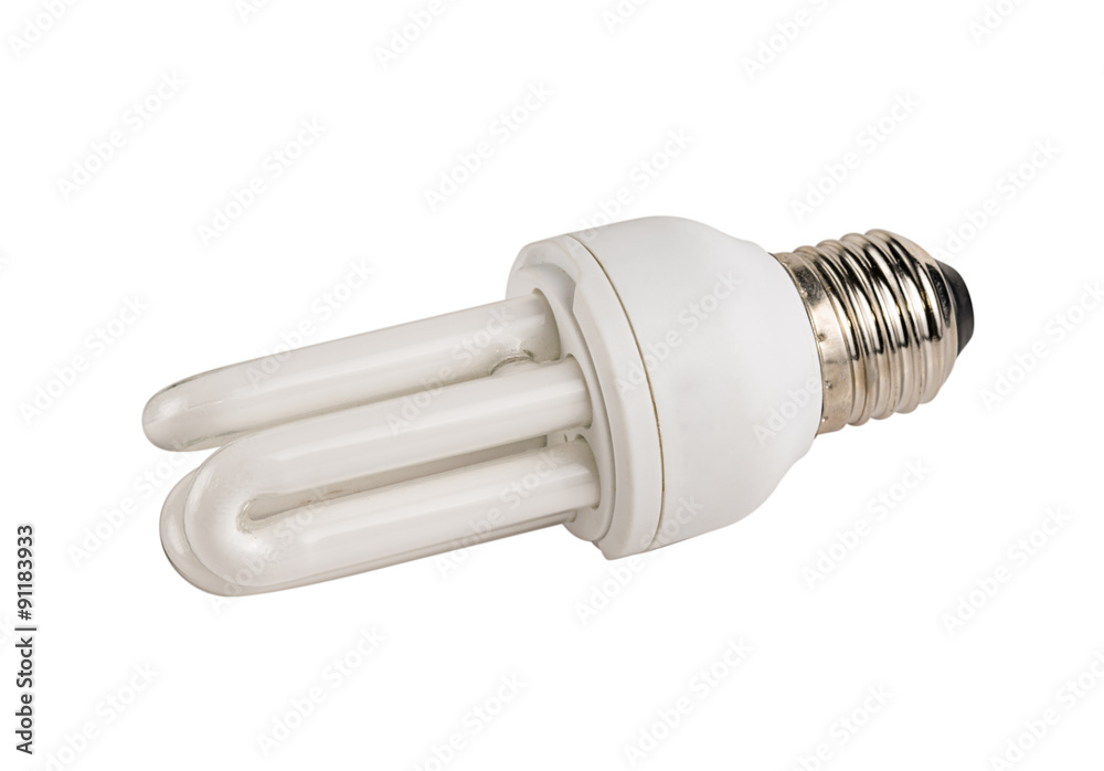 compact fluorescent lamp on white background compact fluorescent lamp on white background