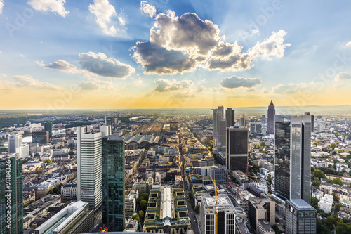 view to skyline of Frankfurt from Maintower © travelview