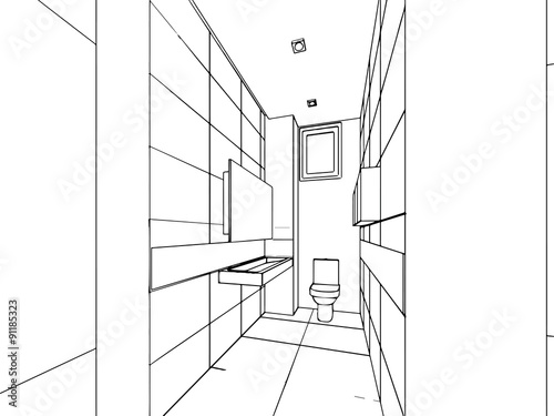 outline sketch of a interior