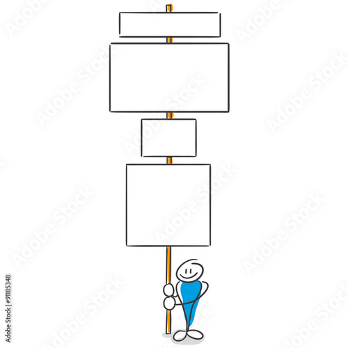 Stick Figure Series Blue