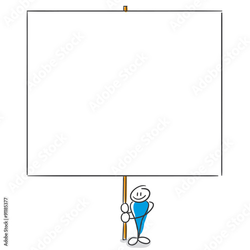 Stick Figure Series Blue