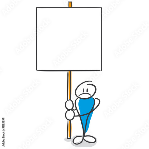 Stick Figure Series Blue