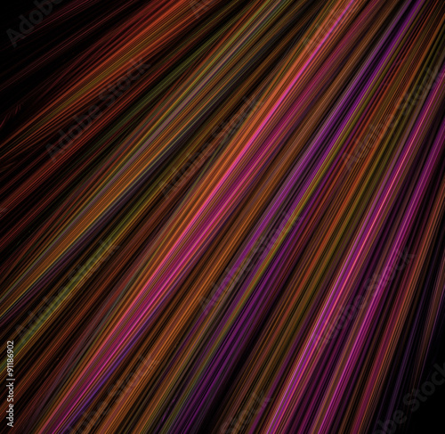 Abstract fractal background with stripes or rays texture