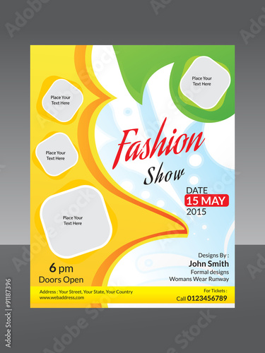 abstract fashion flyer template