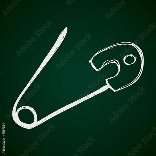 Simple doodle of a safety pin
