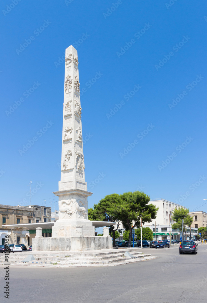 The white obelisk in Lecce
