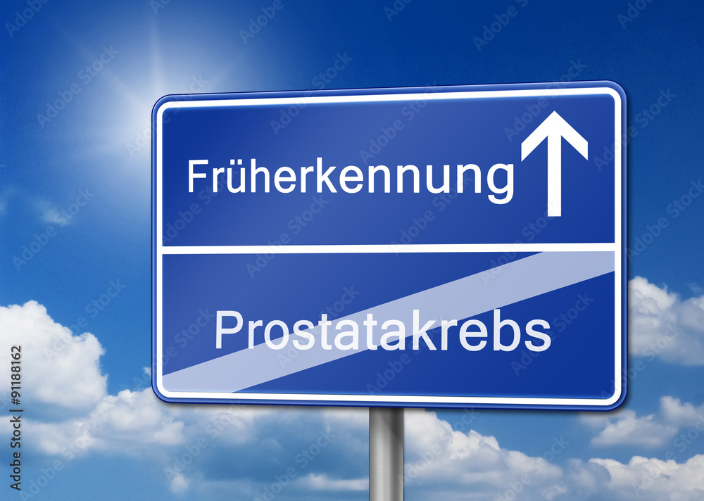 Früherkennung Prostatakrebs Schild Früherkennung Prostatakrebs Schild