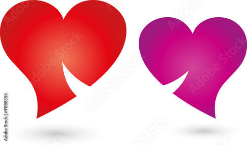 Zwei Herzen mit Lächeln, Logo