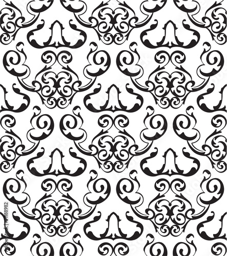 Baroque art seamless pattern