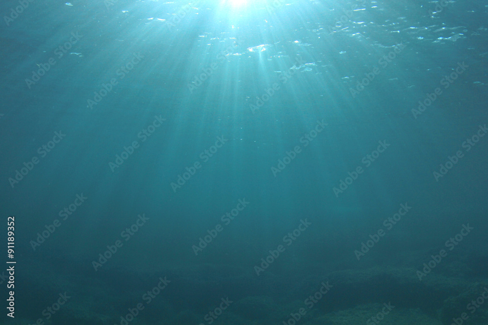 Natural underwater ocean background photo