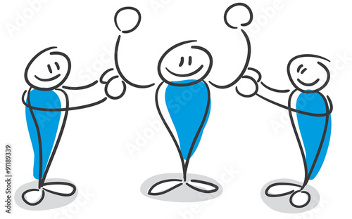 Stickfigure Figure Series Blue