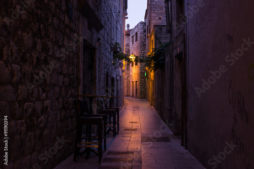 Romantic Old Town Streets in the Morning
