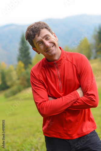 Smiling hiker