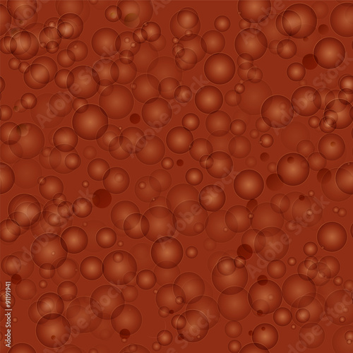 Chocolate bubbles seamless background