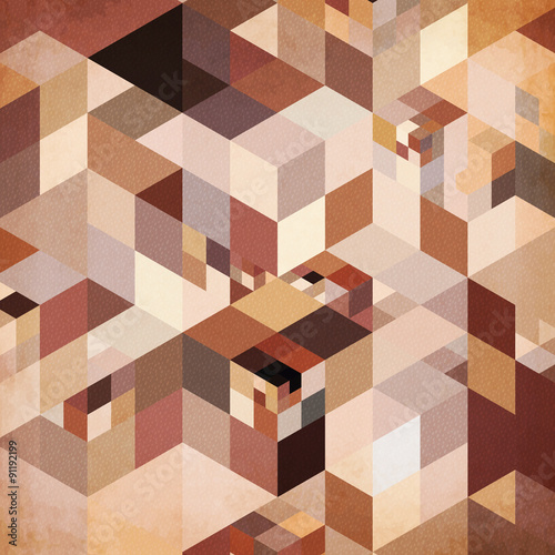 Abstract geometry vector brown background