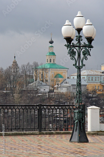 VLADIMIR, RUSSIA - APRIL 18, 2009: Georgievskaya church, 18th century. View from observation deck photo