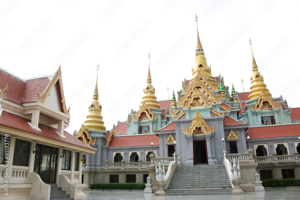 Thai Temple with four towers