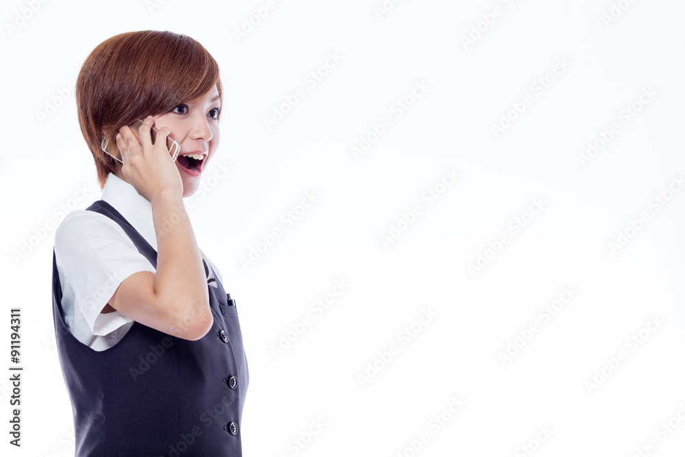 asian businesswoman using smart phone