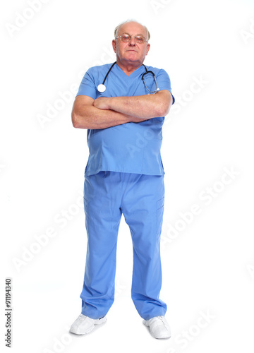 Elderly hospital doctor.