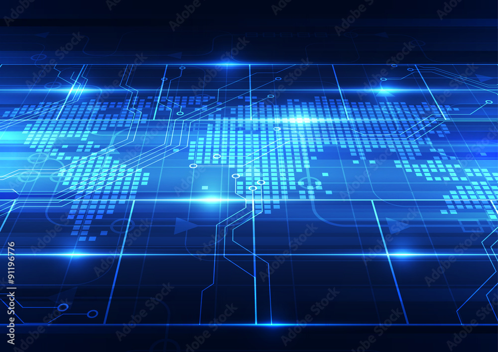vector digital global technology concept, abstract background vector digital global technology concept, abstract background