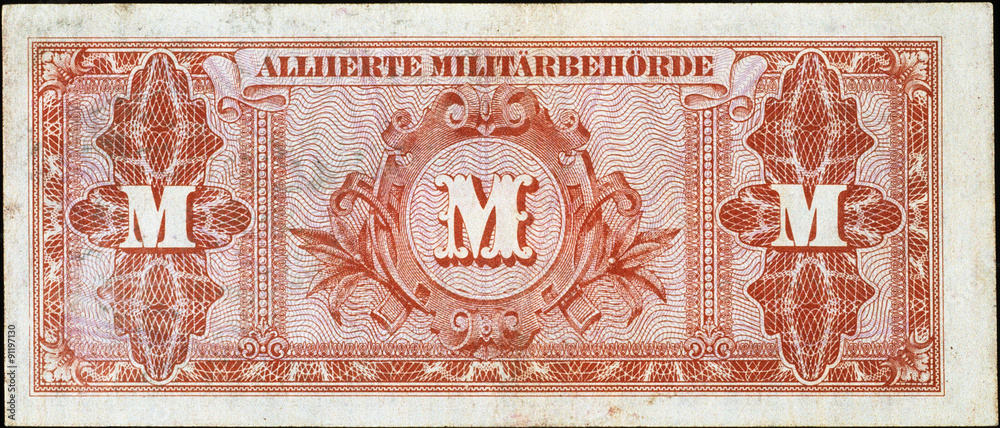 Historische Banknote, Alliierte Militärbehörde, 1944, Hundert Mark, Deutschland