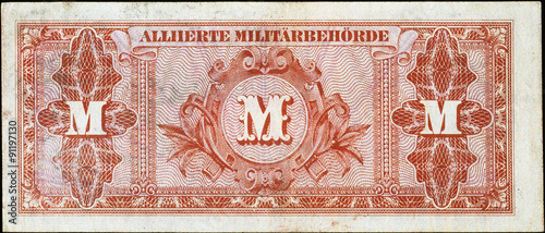 Fotografie Historische Banknote, Alliierte Militärbehörde, 1944, Hundert Mark, Deutschland