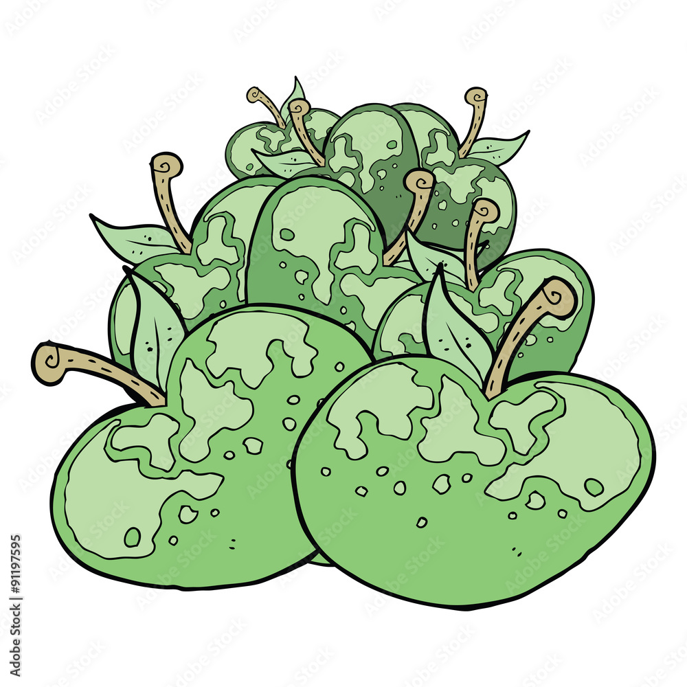 Naklejka premium cartoon apples