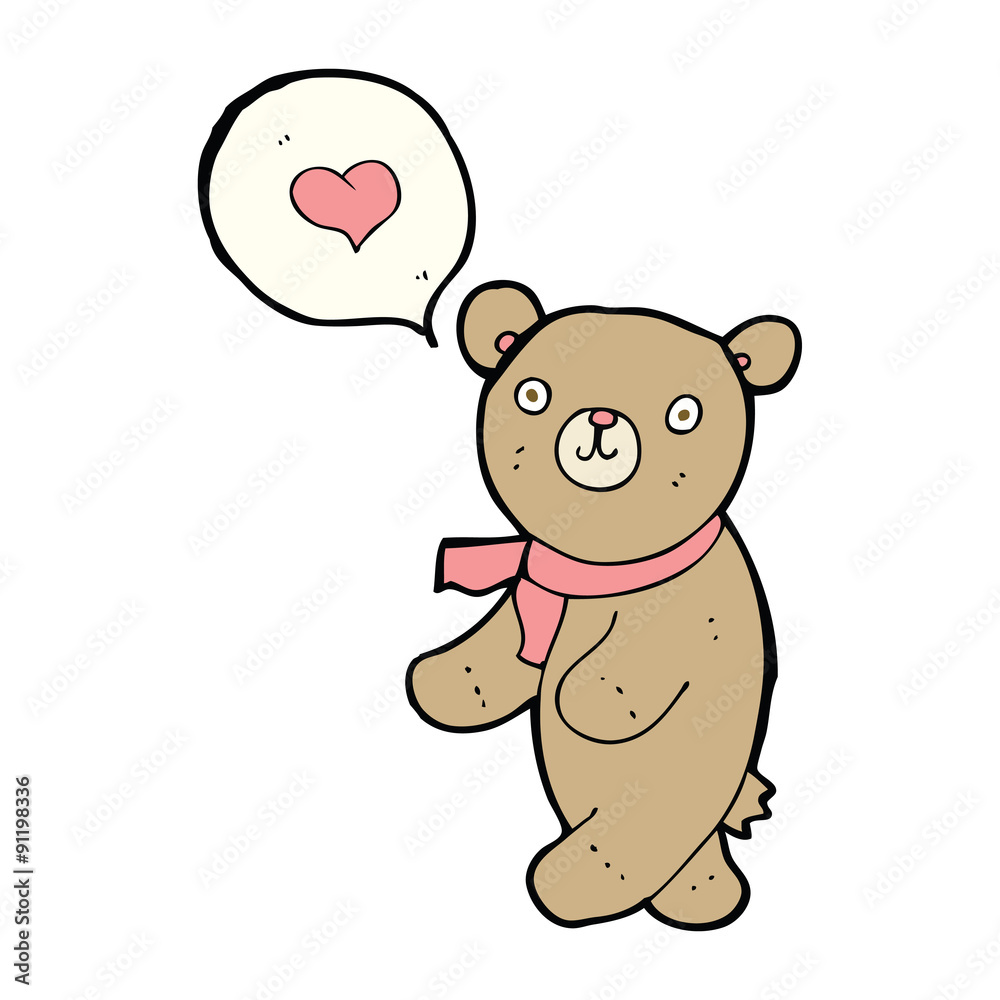 Fototapeta premium cartoon bear in love
