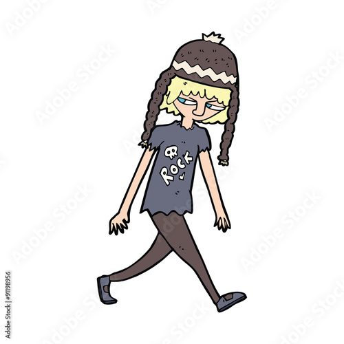 cartoon sullen teenager